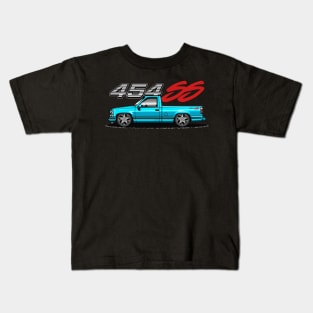 Chevy 454 SS Pickup Truck (Windsor Blue) Kids T-Shirt